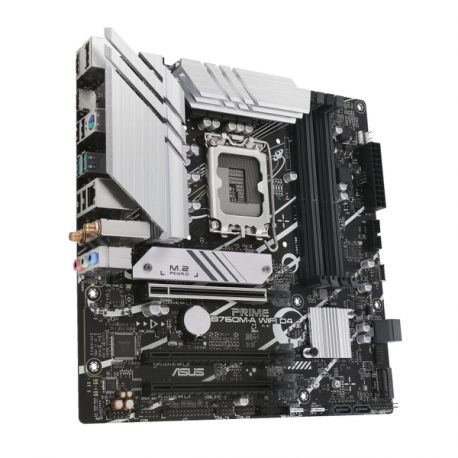 ASUS PRIME B760M-A WIFI D4 - Motherboard - micro ATX - LGA1700 Socket - B760 Chipset - USB 3.2 Gen 1, USB 3.2 Gen 2, USB-C 3.2 Gen 1 - 2.5 Gigabit LAN, Wi-Fi 6, Bluetooth - onboard graphics (CPU required) - HD Audio (8-channel) - 5