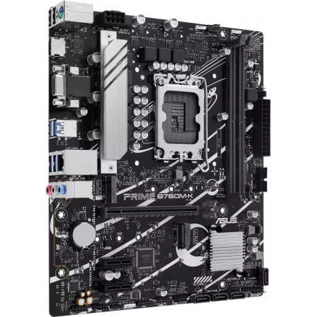 ASUS PRIME B760M-K - Motherboard - micro ATX - LGA1700 Socket - B760 Chipset - USB 3.2 Gen 1 - 2.5 Gigabit LAN - onboard graphics (CPU required) - HD Audio (8-channel) - 2