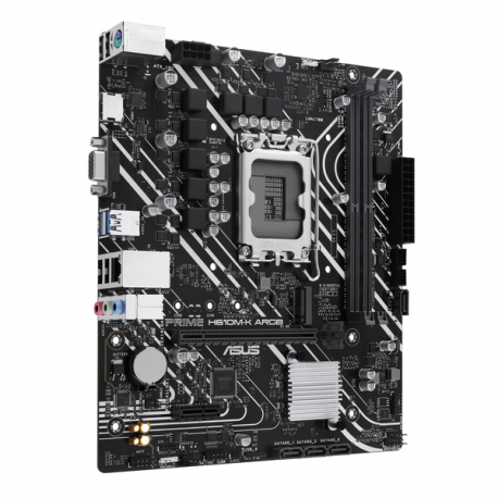 ASUS PRIME H610M-K ARGB - Motherboard - micro ATX - LGA1700 Socket - H610 Chipset - USB 3.2 Gen 1 - Gigabit LAN - onboard graphics (CPU required) - HD Audio (8-channel) - 3