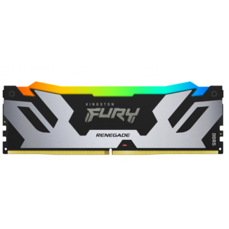 Kingston FURY Renegade RGB - DDR5 - module - 48 GB - DIMM 288-pin - 6000 MHz / PC5-48000 - CL32 - 1.35 V - unbuffered - on-die ECC - black & silver - 0
