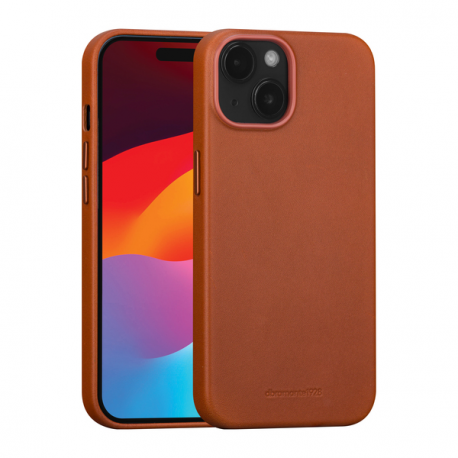 dbramante1928 Roskilde - Back cover for mobile phone - MagSafe compatibility - full-grain leather - tan - for Apple iPhone 15 - 1