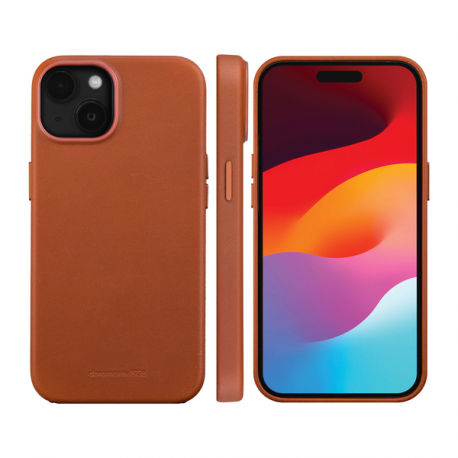 dbramante1928 Roskilde - Back cover for mobile phone - MagSafe compatibility - full-grain leather - tan - for Apple iPhone 15 - 2