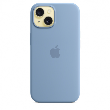 Apple - Back cover for mobile phone - MagSafe compatibility - silicone - winter blue - for iPhone 15 - 2