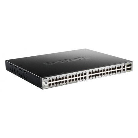 D-Link DGS 3130-54PS - Switch - L3 Lite - Managed - 48 x 10 / 100 / 1000 (PoE) + 2 x 10 Gigabit Ethernet + 4 x 10 Gigabit SFP+ (370 W) - 1