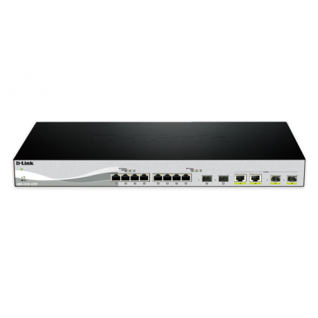 D-Link DXS 1210-12SC - Switch - smart - 10 x 10 Gigabit SFP+ + 2 x combo 10 Gigabit SFP+ / RJ-45 - desktop, rack-mountable - 1