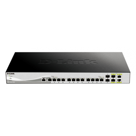 D-Link DXS 1210-16TC - Switch - smart - 12 x 10GBase-T + 2 x SFP+ + 2 x combo 10 Gigabit SFP+ - rack-mountable - 0