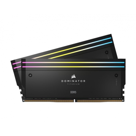 CORSAIR Dominator Titanium RGB - DDR5 - kit - 64 GB: 2 x 32 GB - DIMM 288-pin - 6400 MHz  /  PC5-51200 - CL32 - 1.4 V - unbuffered - black - 0