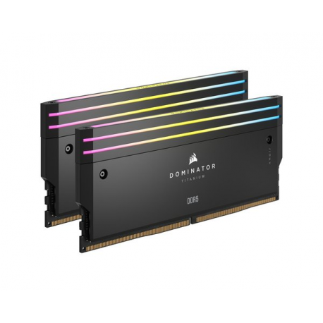 CORSAIR Dominator Titanium RGB - DDR5 - kit - 64 GB: 2 x 32 GB - DIMM 288-pin - 6400 MHz  /  PC5-51200 - CL32 - 1.4 V - unbuffered - black - 5