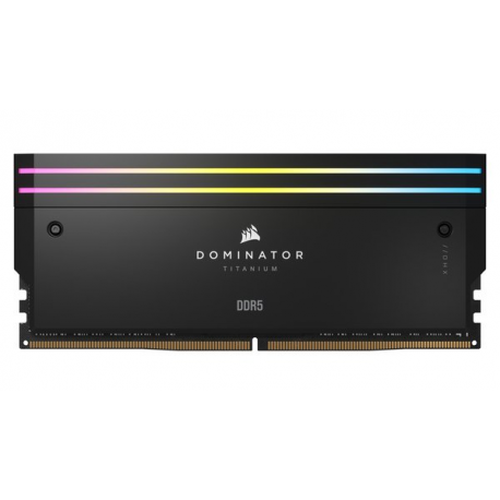 CORSAIR Dominator Titanium RGB - DDR5 - kit - 64 GB: 2 x 32 GB - DIMM 288-pin - 6400 MHz  /  PC5-51200 - CL32 - 1.4 V - unbuffered - black - 6