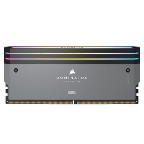 CORSAIR Dominator Titanium RGB - DDR5 - kit - 64 GB: 2 x 32 GB - DIMM 288-pin - 3000 MHz  /  PC5-48000 - CL30 - 1.4 V - unbuffered - non-ECC - grey - 3
