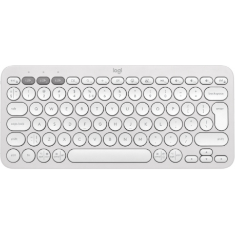 Logitech Pebble Keys 2 K380s - Keyboard - wireless - Bluetooth LE - QWERTY - US International - tonal white - 0