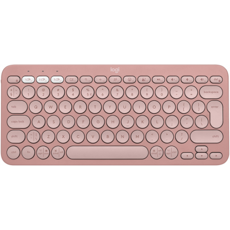 Logitech Pebble Keys 2 K380s - Keyboard - wireless - Bluetooth LE - QWERTY - US International - tonal rose - 0