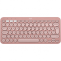 Logitech Pebble Keys 2 K380s - Keyboard - wireless - Bluetooth LE - QWERTY - US International - tonal rose
