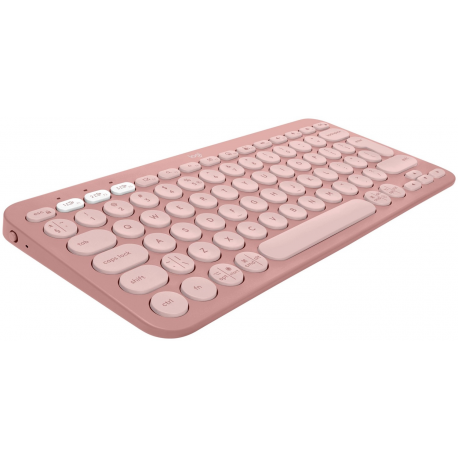 Logitech Pebble Keys 2 K380s - Keyboard - wireless - Bluetooth LE - QWERTY - US International - tonal rose - 1