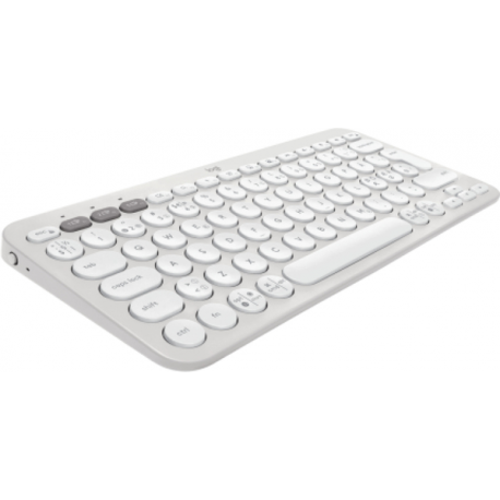 Logitech Pebble Keys 2 K380s - Keyboard - wireless - Bluetooth LE - QWERTY - Nordic (Danish / Finnish / Norwegian / Swedish) - tonal white - 1