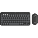 Logitech Pebble 2 Combo - Keyboard and mouse set - wireless - Bluetooth LE - QWERTZ - German - tonal graphite