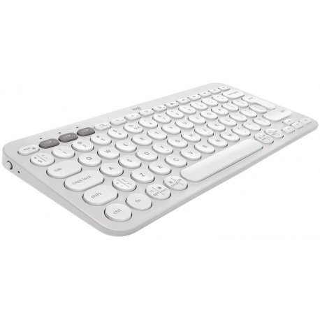 Logitech Pebble 2 Combo - Keyboard and mouse set - wireless - Bluetooth LE - QWERTY - US International - tonal white - 3