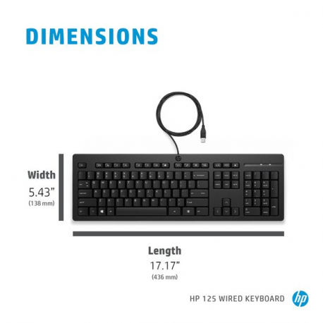 HP 125 - Keyboard - USB - Finnish - for HP 34; Elite Mobile Thin Client mt645 G7; Laptop 15; Pro Mobile Thin Client mt440 G3 - 4