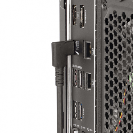 StarTech.com 6ft (2m) Rugged Right Angle USB-C Cable, USB 3.2 Gen 1 (5 Gbps), USB C to C Data Transfer Cable, 4K 60Hz DP Alt Mode, 100W Power Delivery - 90 Degree USB-C Cable (RUSB315CC2MBR) - USB cable - 24 pin USB-C (M) straight to 24 pin USB-C (M) right-angled - USB 3.2 Gen 1 - 2 m - 4K60Hz support, rugged - black - 9