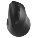 Natec CRAKE 2 - Vertical mouse - ergonomic - right-handed - optical - 6 buttons - wireless - 2.4 GHz, Bluetooth 5.0 - USB wireless receiver - black