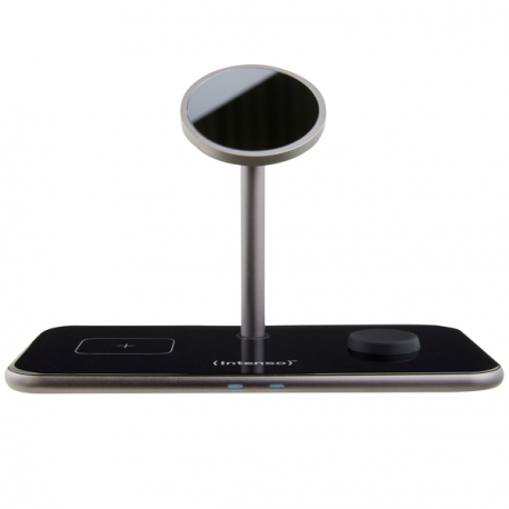 Intenso MB13 - Wireless charging stand - 3-in-1, magnetic + AC power adapter - 15 Watt - black - 6