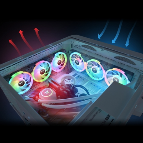 Thermaltake SWAFAN EX14 RGB - Premium Edition - case fan - 140 mm - black (pack of 3) - 2