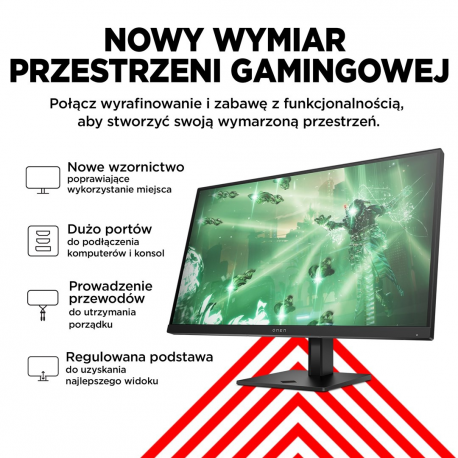 OMEN by HP 27q - LED monitor - gaming - 27" - 2560 x 1440 QHD @ 165 Hz - IPS - 400 cd / m² - 1000:1 - HDR400 - 1 ms - 2xHDMI, DisplayPort - black - 9