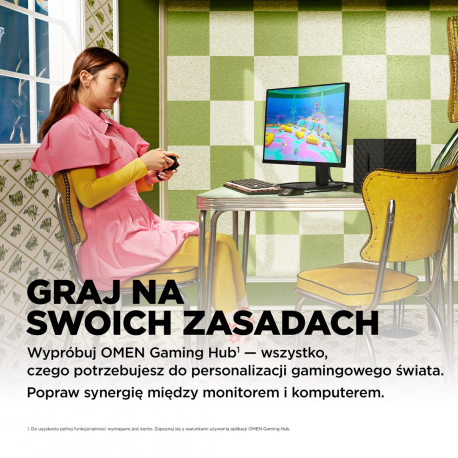 OMEN by HP 27q - LED monitor - gaming - 27" - 2560 x 1440 QHD @ 165 Hz - IPS - 400 cd / m² - 1000:1 - HDR400 - 1 ms - 2xHDMI, DisplayPort - black - 10
