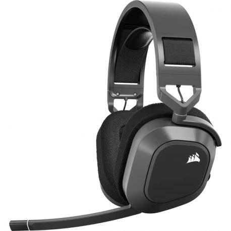 CORSAIR Gaming HS80 MAX WIRELESS - Headset - full size - 2.4 GHz - wireless - USB - steel grey - 0