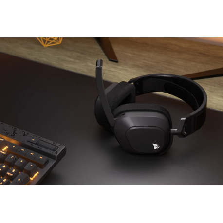 CORSAIR Gaming HS80 MAX WIRELESS - Headset - full size - 2.4 GHz - wireless - USB - steel grey - 4