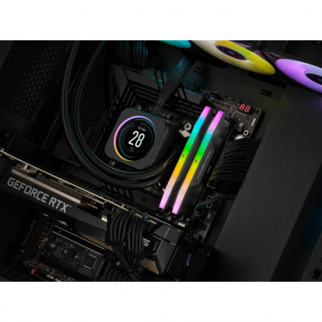CORSAIR Vengeance RGB - DDR5 - kit - 96 GB: 2 x 48 GB - DIMM 288-pin - 6800 MHz  /  PC5-54400 - CL40 - 1.4 V - unbuffered - on-die ECC - black - 4