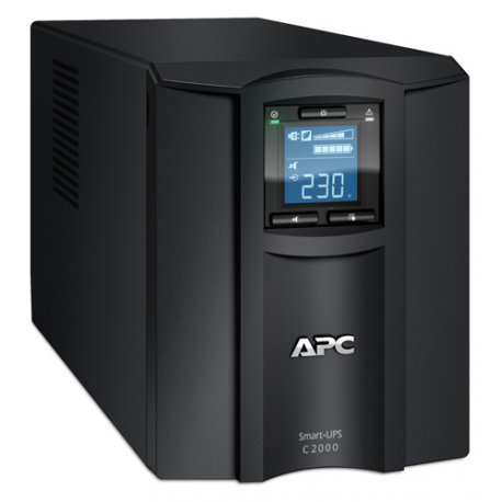 APC Smart-UPS C 2000VA LCD - UPS - AC 230 V - 1300 Watt - 2000 VA - USB - output connectors: 7 - black - 0
