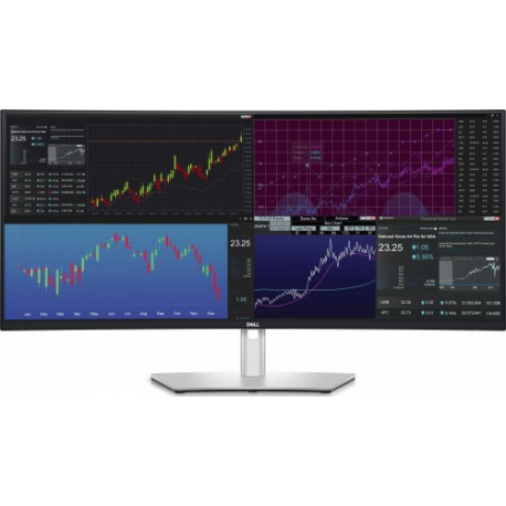 Dell UltraSharp U3824DW - LED monitor - curved - 38" (37.52" viewable) - 3840 x 1600 WQHD+ @ 60 Hz - IPS Black - 300 cd / m² - 2000:1 - 5 ms - 2xHDMI, DisplayPort, USB-C - speakers - with 3-Year Advanced Exchange Service and Premium Panel Exchange - 3
