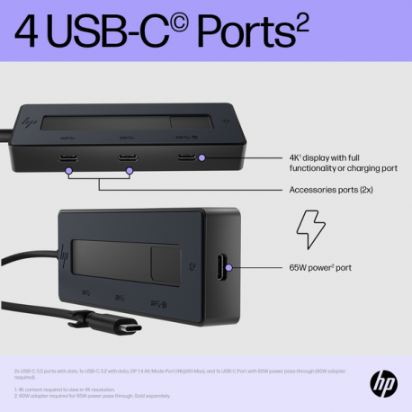 HP - Port replicator - USB-C - DP - Europe - 2