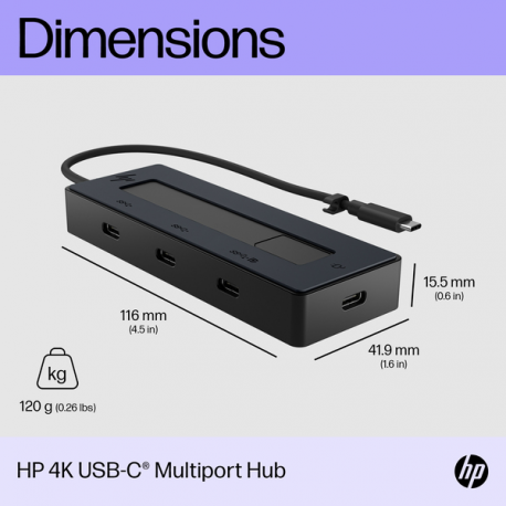 HP - Port replicator - USB-C - DP - Europe - 6