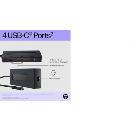 HP - Port replicator - USB-C - DP - Europe - 12