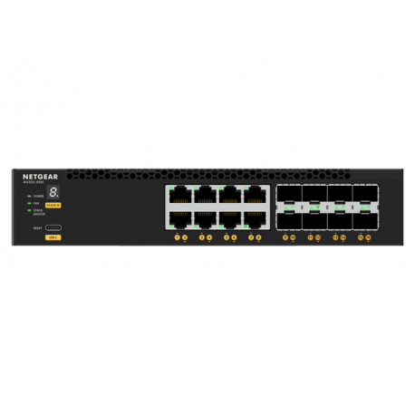 NETGEAR M4350 Series M4350-8X8F - Switch - L3 - Managed - 8 x 10 / 100 / 1000 / 2.5G / 5G / 10GBase-T + 8 x 1 Gigabit  /  10 Gigabit SFP+ - front to back airflow - rack-mountable - 2