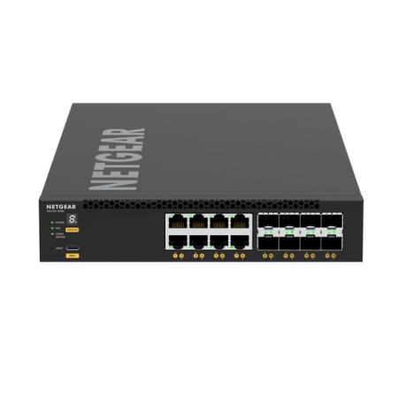 NETGEAR M4350 Series M4350-8X8F - Switch - L3 - Managed - 8 x 10 / 100 / 1000 / 2.5G / 5G / 10GBase-T + 8 x 1 Gigabit  /  10 Gigabit SFP+ - front to back airflow - rack-mountable - 7