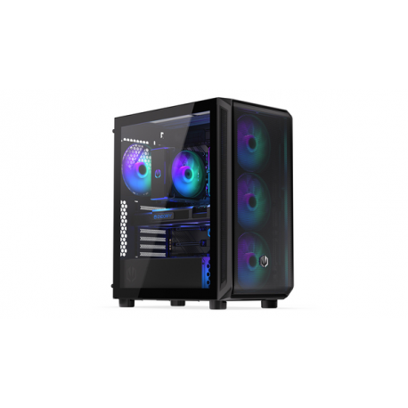 Endorfy Arx 500 ARGB - PC case - ATX - windowed side panel (tempered glass) - no power supply - black - USB / Audio - 0