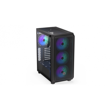 Endorfy Arx 500 ARGB - PC case - ATX - windowed side panel (tempered glass) - no power supply - black - USB / Audio - 21