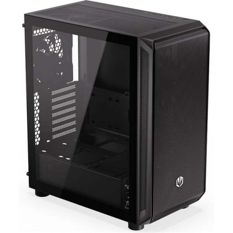 Endorfy Arx 500 Air - PC case - ATX - windowed side panel (tempered glass) - no power supply (ATX) - black - USB / Audio - 1
