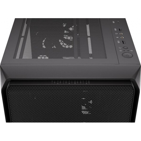 Endorfy Arx 500 Air - PC case - ATX - windowed side panel (tempered glass) - no power supply (ATX) - black - USB / Audio - 10