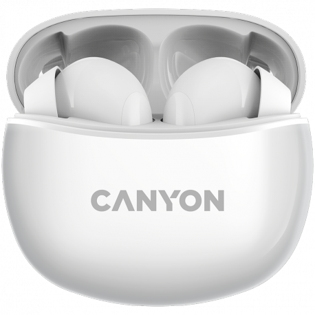 Canyon TWS-5 - True wireless earphones with mic - in-ear - Bluetooth - white - 0