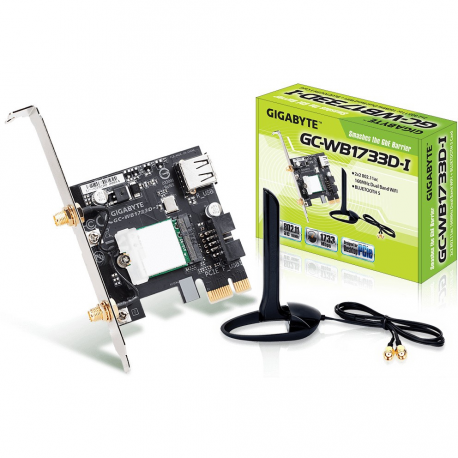 Gigabyte GC-WB1733D-I (rev. 1.0) - Network adapter - PCIe - 802.11a, 802.11b / g / n, Wi-Fi 5, Bluetooth 5.0 - 5