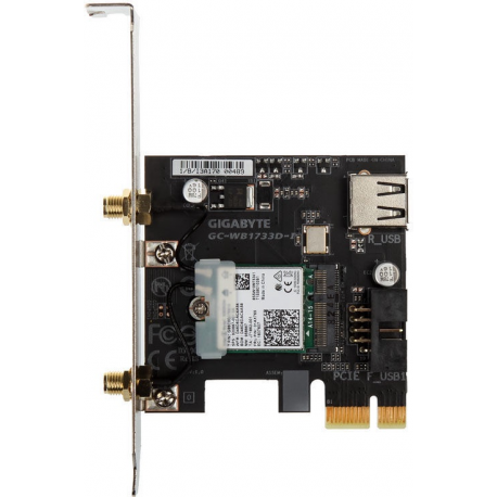 Gigabyte GC-WB1733D-I (rev. 1.0) - Network adapter - PCIe - 802.11a, 802.11b / g / n, Wi-Fi 5, Bluetooth 5.0 - 6