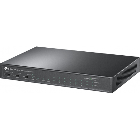 TP-Link TL-SL1311P V1.6 - Switch - unmanaged - 8 x 10 / 100 (PoE+) + 2 x 10 / 100 / 1000 + 1 x 1000Base-X SFP - rack-mountable (65 W) - 0