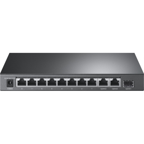 TP-Link TL-SL1311P V1.6 - Switch - unmanaged - 8 x 10 / 100 (PoE+) + 2 x 10 / 100 / 1000 + 1 x 1000Base-X SFP - rack-mountable (65 W) - 1