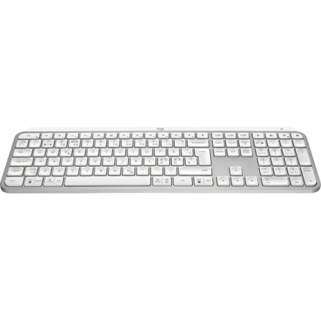 Logitech MX Keys S - Keyboard - backlit - wireless - Bluetooth LE - QWERTY - Nordic (Danish/Finnish/Norwegian/Swedish) - key switch: Scissor-Key - pale grey - 1