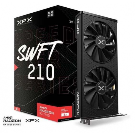 XFX Speedster SWFT210 Radeon RX 7600 - Core Edition - graphics card - Radeon RX 7600 - 8 GB GDDR6 - PCIe 4.0 - HDMI, 3 x DisplayPort - 10