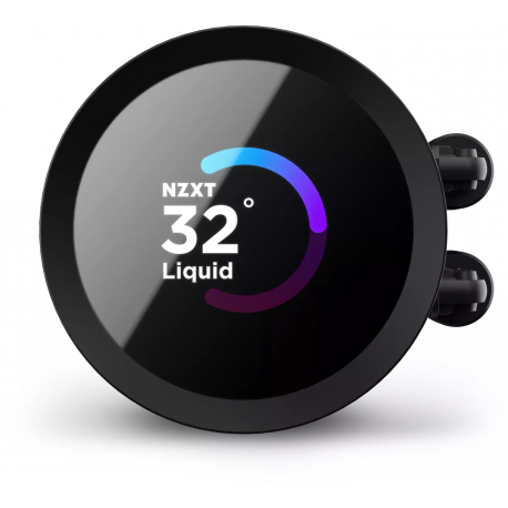 NZXT Kraken 280 - Processor liquid cooling system - with LCD display - (for: AM4, TR4, sTRX4, LGA1200, LGA1700, AM5, LGA115x Socket) - copper - 140 mm - matte black - 8